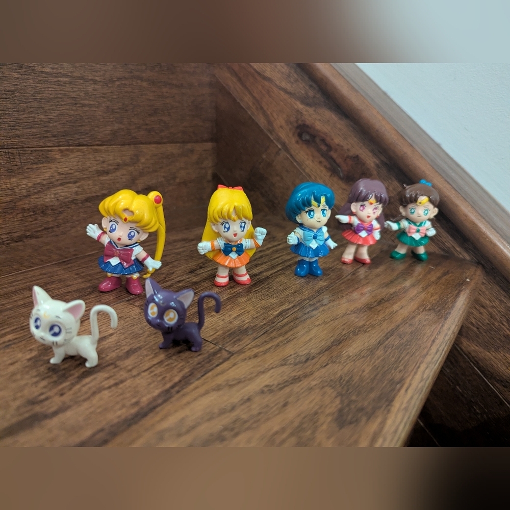 Vintage SAILOR MOON 1990s PVC Collection Scouts, Prince & Felines 8 Figures - Picture 5 of 10